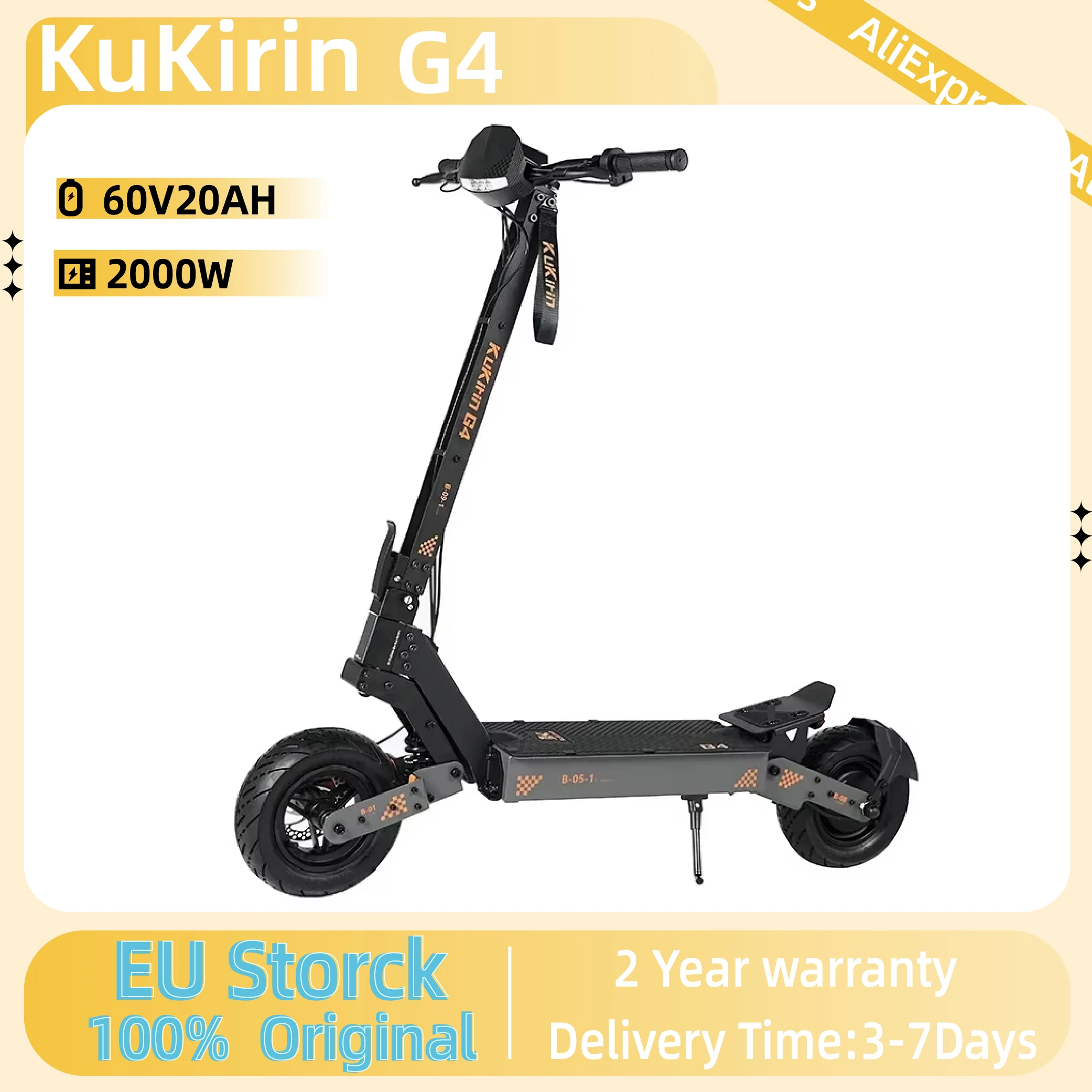 KuKirin G4 adulte Scooter électrique 2000W moteur 11 pouces tout-Terrain pneu tout Terrain Escooter 60V20Ah batterie pliable e-scooter