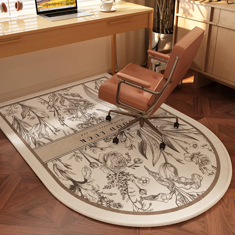 VIKAMA Nordic Arched Carpet Computer Chair Sliding Wheel Pad Cloakroom Dressing Table Floor Mat Bedroom Study Home Decoration