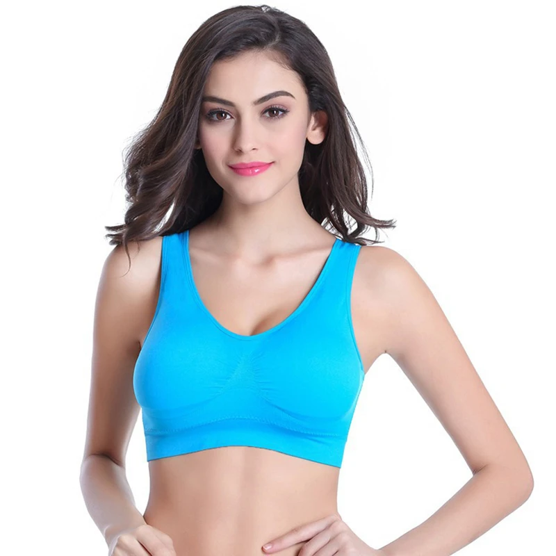 

Padded Women Sports Yoga Bra Running Vest Gym Workout Lifting Underwear Crop Tops Female Sportswear Brassiere Push Up