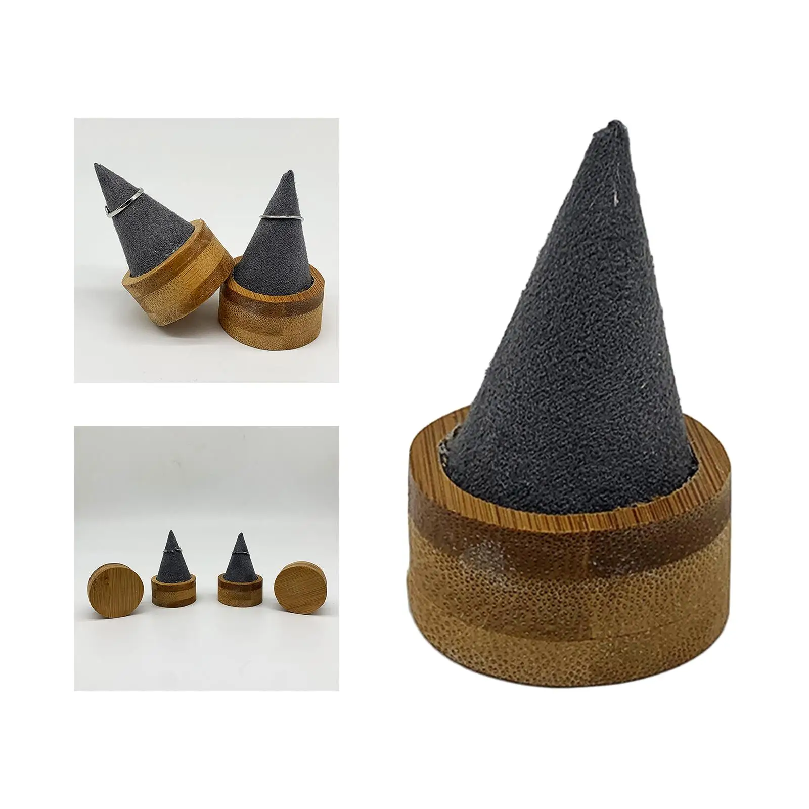 Jewelry Display Stand Cone Rings Storage Tray for Earrings Bracelet Rack Mom