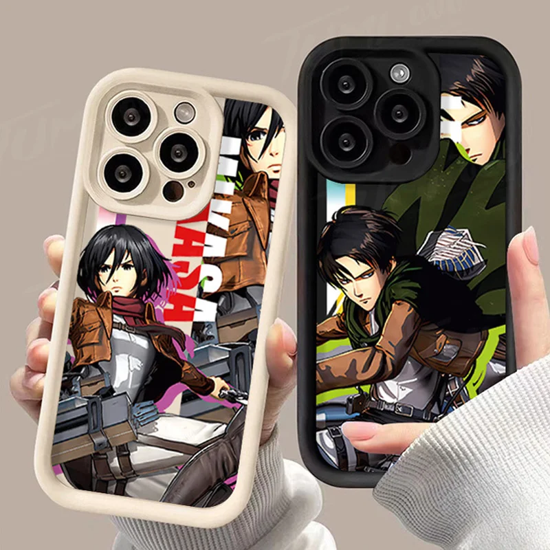 Anime Attack On Titan Phone Case for Xiaomi POCO X6 X5 X4 GT F3 F4 F5 M6 Pro X3 NFC Mi 13T 12T 11T 13 12 11 Lite 5G NE Cover