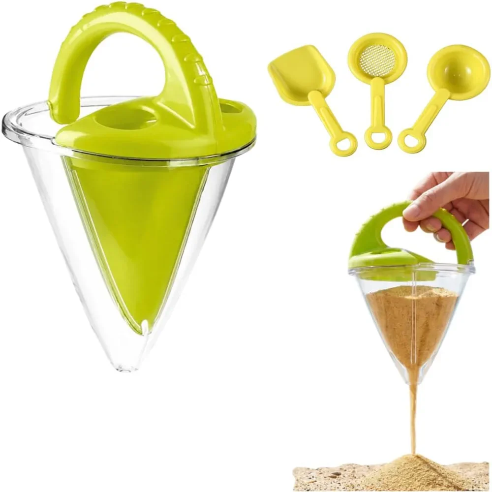 1PCS Hand-Held Beach Sand Overflow Funnel - Children's Creative Sand Hopper for Outdoor Family Sand Pile & Beach Games