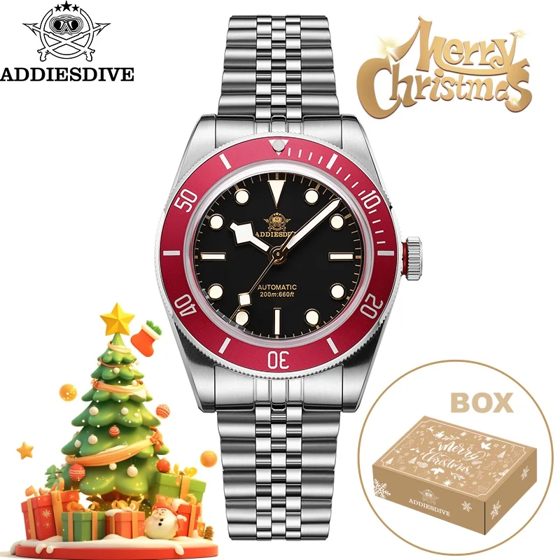 

ADDIESDIVE 39mm Watches For Men Christmas Gift Sapphire Glass BGW9 Super Luminous 200M Waterproof Automatic Mechanical Watches