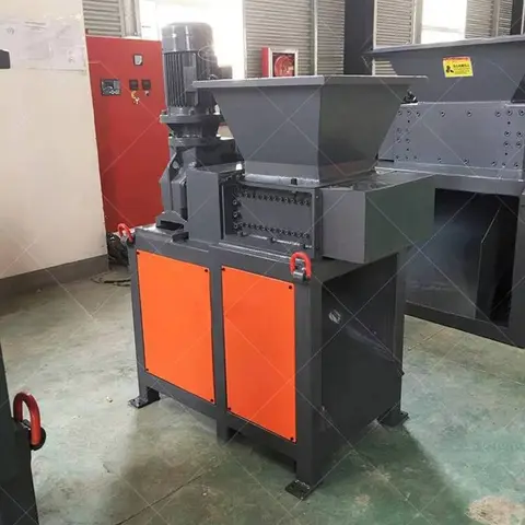 Industrial Double Waste Shredder Machines 100-2000Kg/H Capacity CE Certified Paper Cartons Scrap Metal Iron Drums Rubber