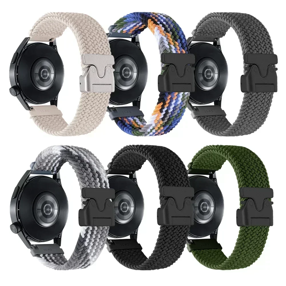 Cinturino in nylon con fibbia per paracadute 22mm 20mm per Samsung Galaxy Watch 7/6/5/4/Active 2 40mm 44mm 6 4Classic Gear S3 cinturino braccialetto