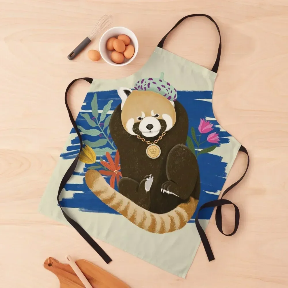 

Happy leisure of cute red pandas Apron Kitchen on the wall Woman Kitchen Apron