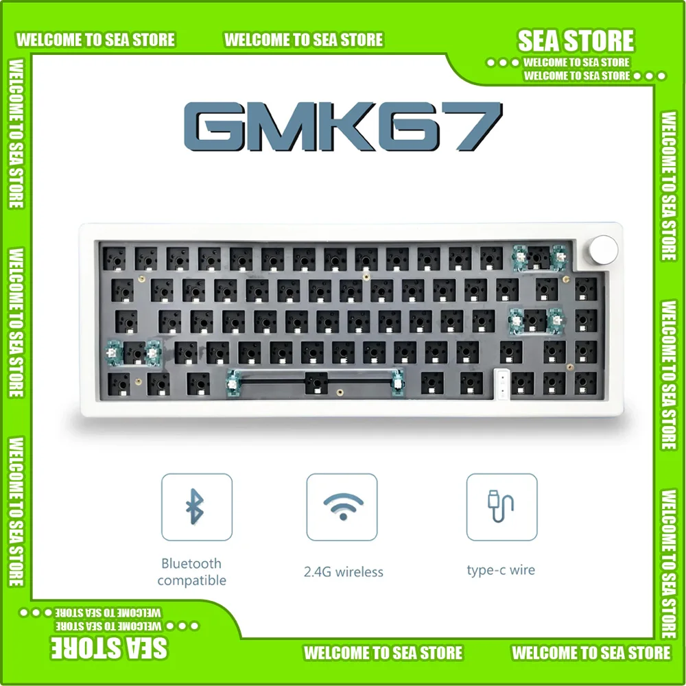 GMK67 Wireless PC Mechanical Keyboard Bluetooth 2.4G Hot Swap RGB Backlit Customized Gaming Gamer Lap Keyboard Christmas Gifts