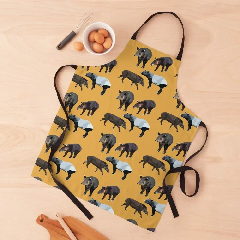 

T is for Tapir Apron For Nail Stylist Chef Accessory Apron