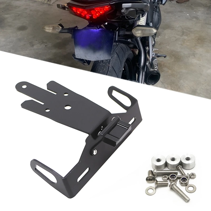 

Motorcycle Black License Plate Holder License Bracket Tail Tidy Fender Eliminator For Kawasaki ER6N 2012-2016