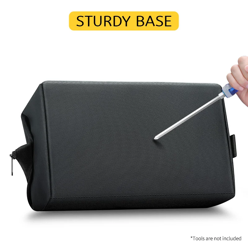 حقيبة أدوات، منظم أدوات منزلي واسع الفم مقاس 12 بوصة، حقيبة يد تخزين محمولة لمفكات البراغي، الشدات، كماشة، بقاعدة قوية