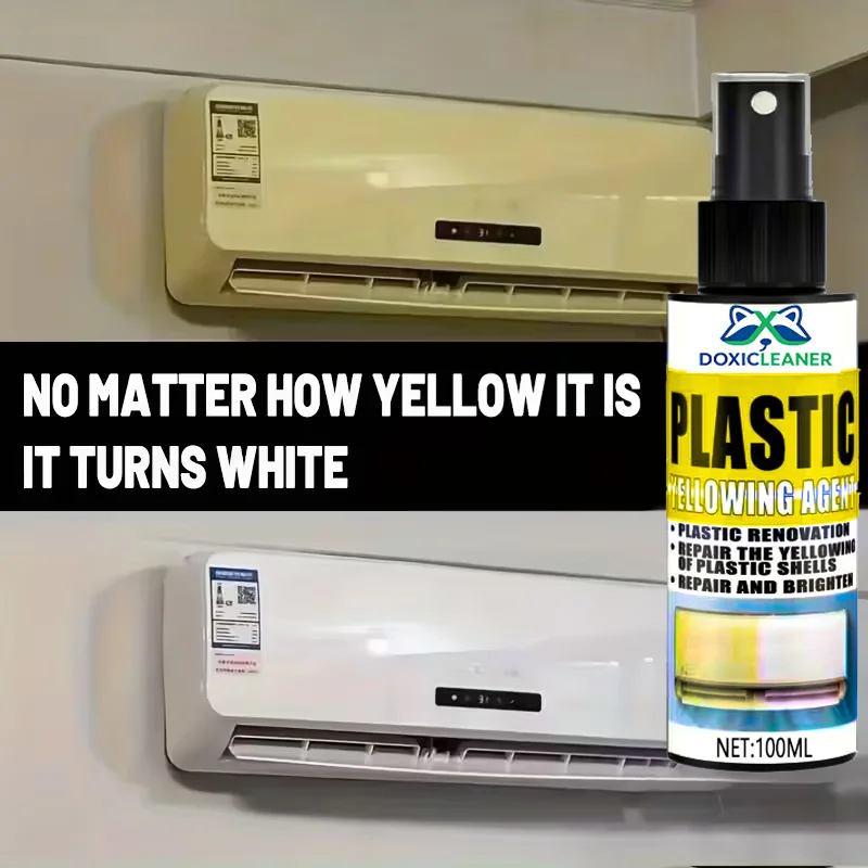Plastic Restoration Spray - Quickly Remove Yellowing, Repair Air Conditioning Unit, Car Headlights, Panels - Protect Plastic Sur