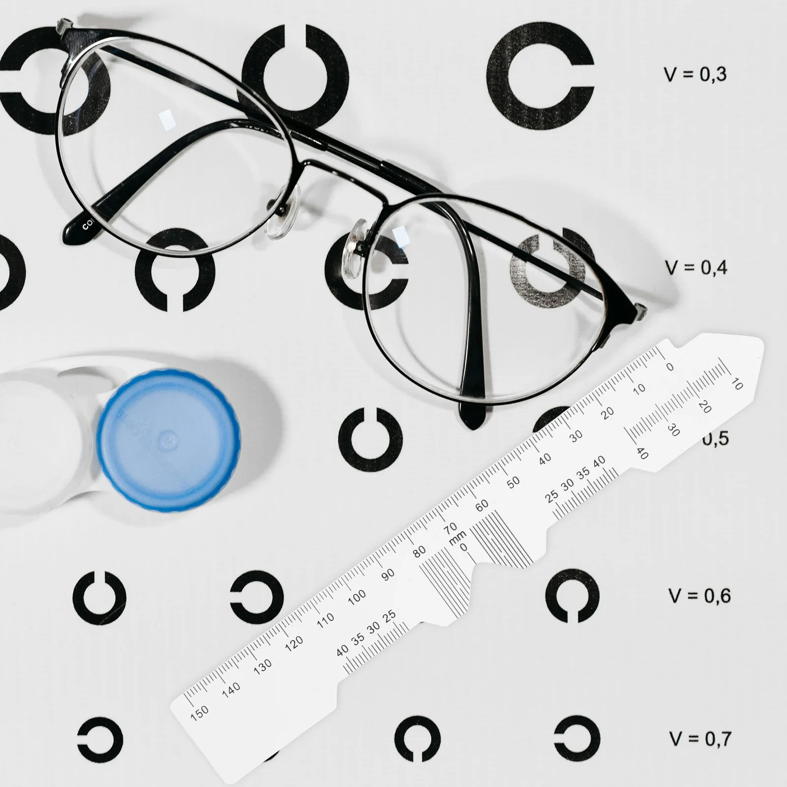 

4Pcs Portable Plastic Interpupillary Distance Ruler Precise Pd Meter Eyeglass Pupillary Distance Measurement Tool Optical