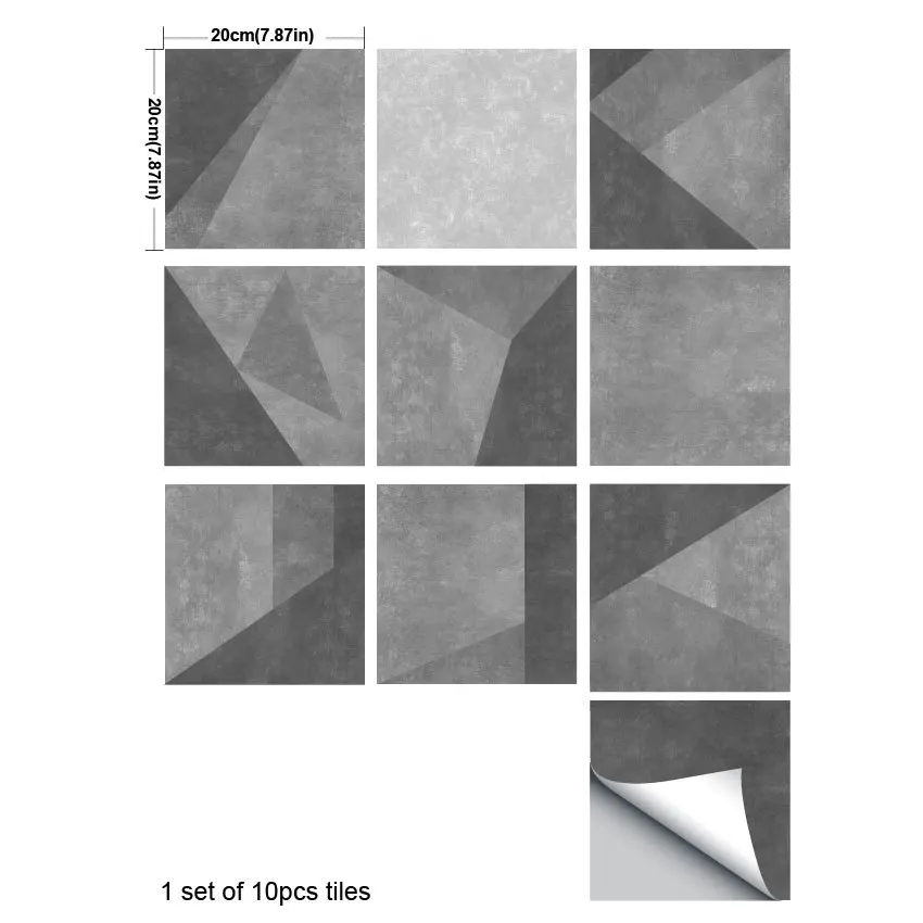 

Наклейки на обои в скандинавском стиле, водонепроницаемые наклейки на плитку, самоклеящиеся хрустальные напольные наклейки на стену для ванной комнаты, кухни, гостиной