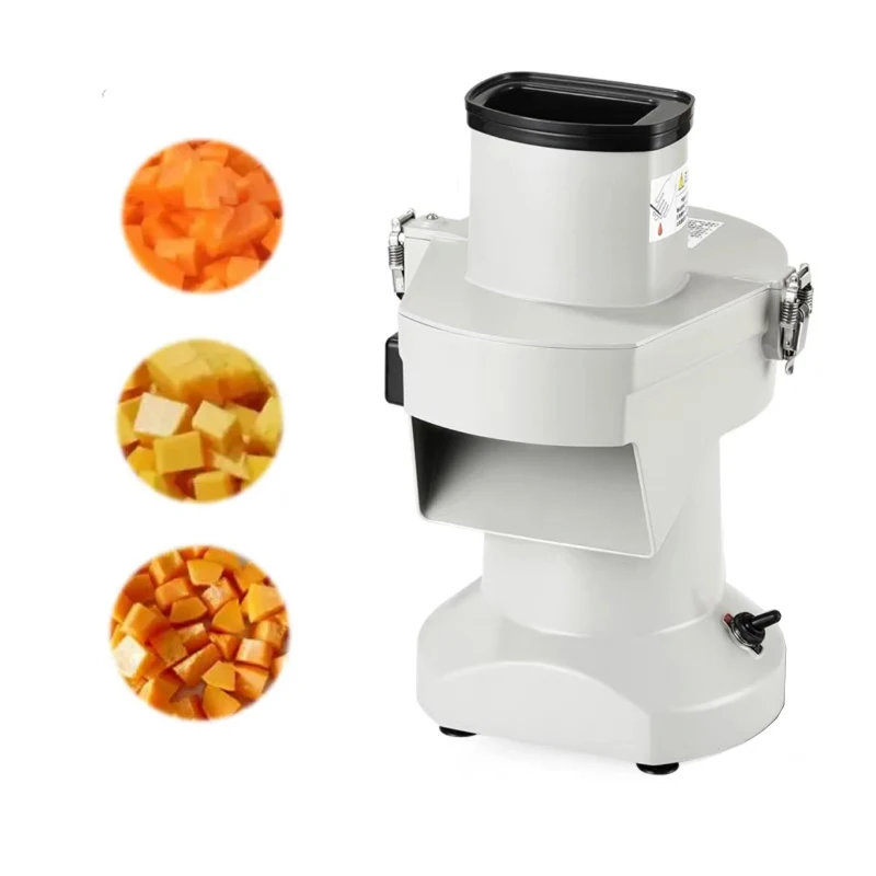 220V Electric Vegetable Cutter Slicer Shredder Multifunctional Lemon Potato Commercial Dicing Machine Food Processor