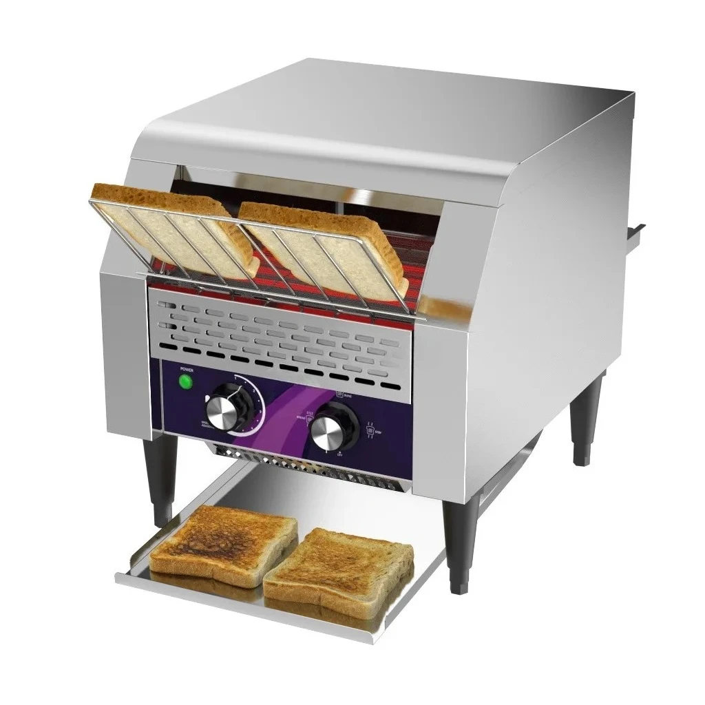 Stainless Steel 220V Heavy Duty Restaurant Sandwich Grill Electric Commercial Conveyor Belt Toaster for Sale