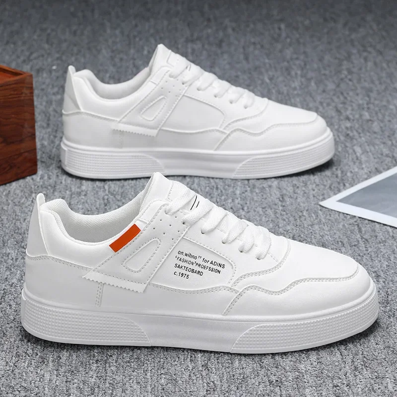 

Men Little White Shoes 2025 Spring New Thick Bottom Fashionable Versatile Casual Running Sneakers Youth Walking Casual Shoes