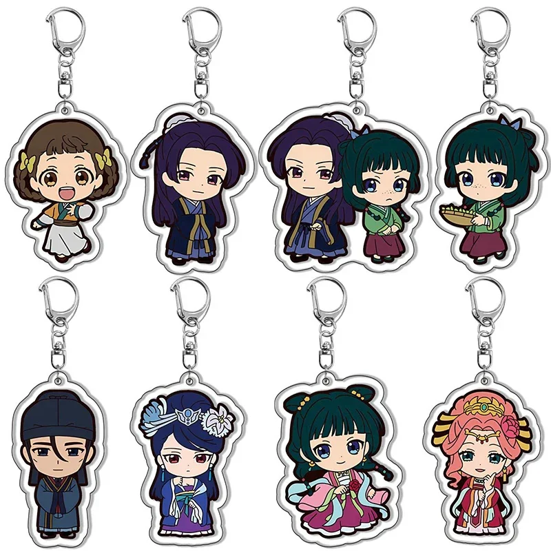 Anime The Apothecary Diaries Kusuriya No Hitorigoto Keychain Cute Figure Maomao Gao Shun Li Bai Cosplay Key Ring Pendant Gifts