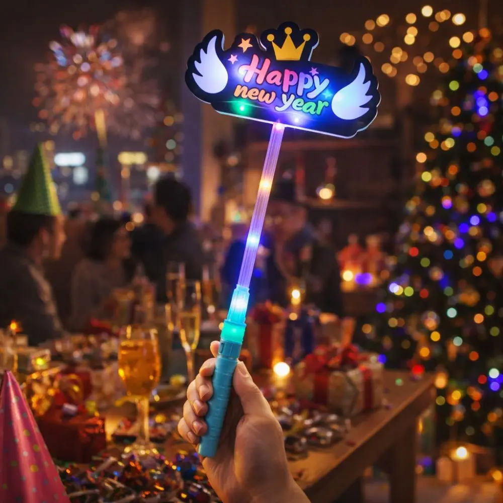 

Decorations Plastic LED Glow Hair Bands Fun Glowing in Dark New Year Glow Sticks Cartoon Dress Up Props New Year Party