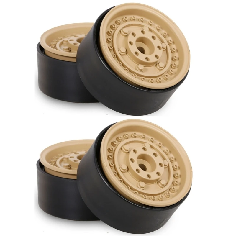 1.9inch Beadlock Wheel Rims Metal Wheel Hubs Wheel Rims Set of 4PCS for 1:10 Remote Control Play Vehicle Crawl Car Model