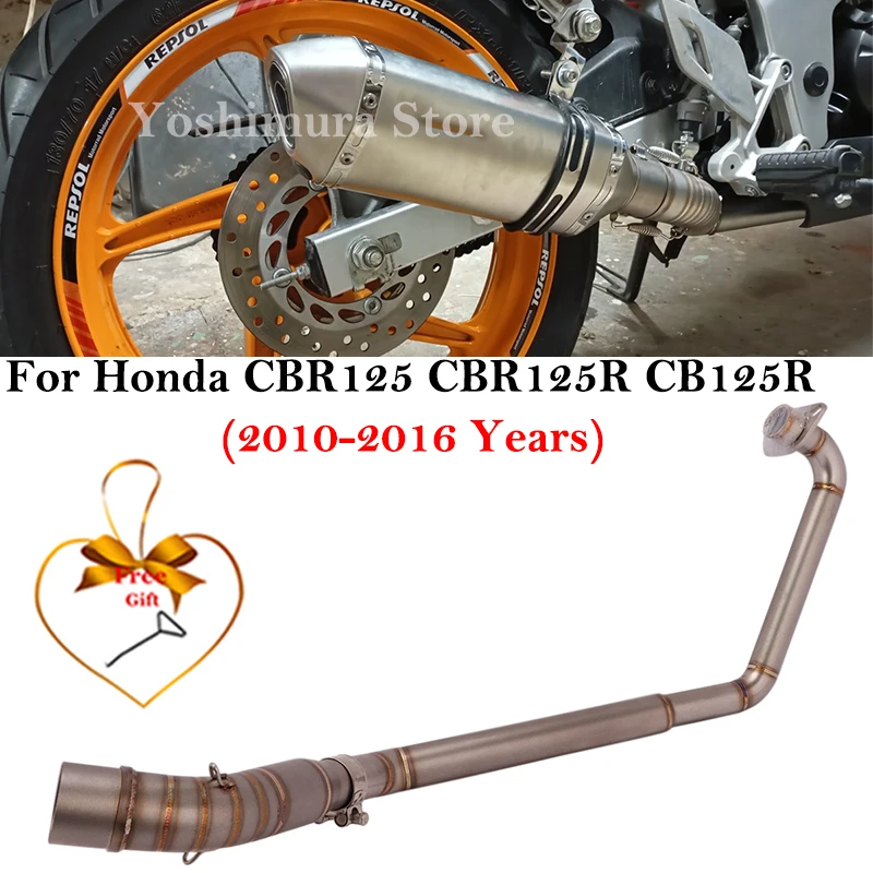 

Надевается для HONDA CBR125 CBR125R CB125R CBR 125 125R 2010-2016 Глушитель выхлопной трубы мотоцикла Escape Moto Modify Front Link Pipe