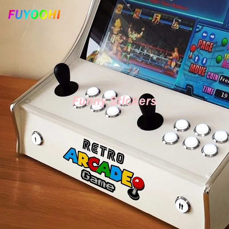 FUYOOHI Play Stickers Fashion Retro Arcade Game Car Sticker Vinyl JDM Motorcycle Car Window Trunk Decal Laptop Wall Stickers