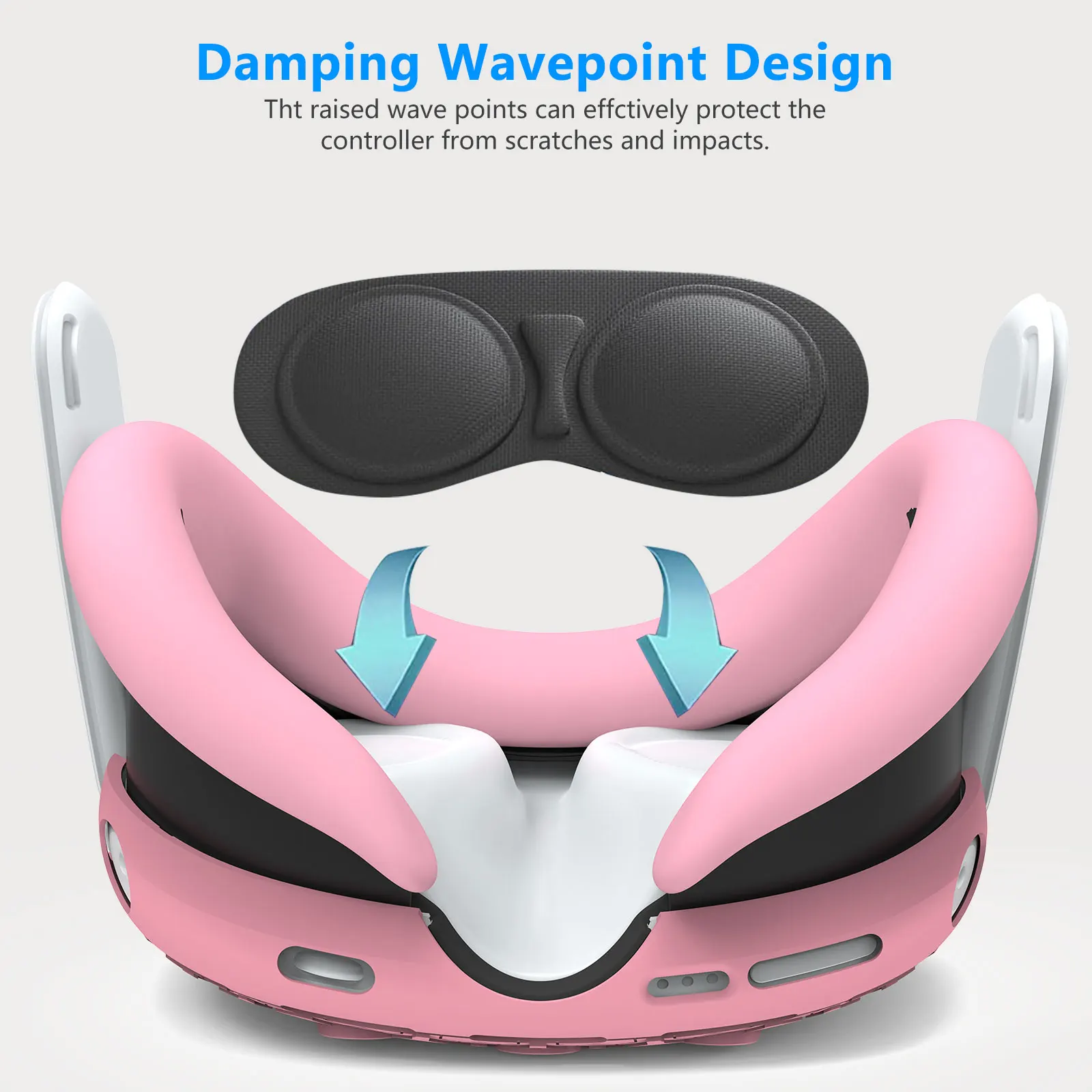 For Meta quest3 Silicone protective case Quest3 Silicone 7-piece quest3 accessory Long handle