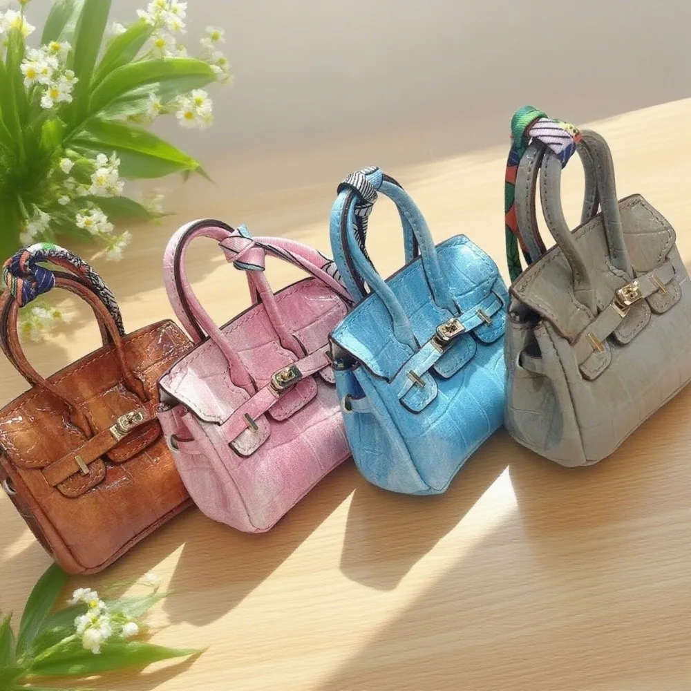 Xiaoxiangfeng Cute Mini Handmade Platinum Crocodile Pattern Earphone Bag Storage Pendant Creative Ornament Bag Pendant