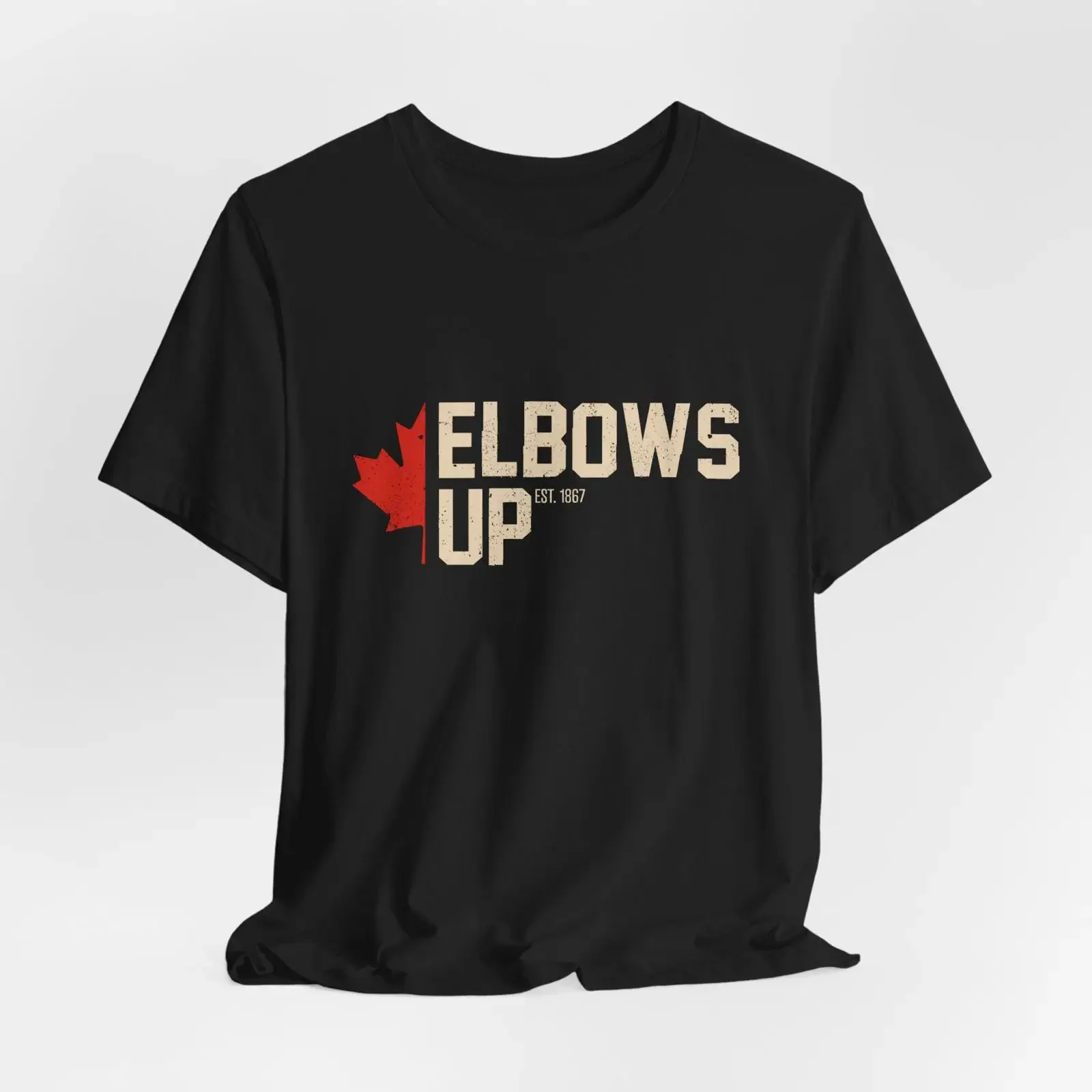 Canada Elbows Up T Shirt Casual Wear for Canadians Day Celebrations Comfortable Everyday vintage Washed Stylish fashion