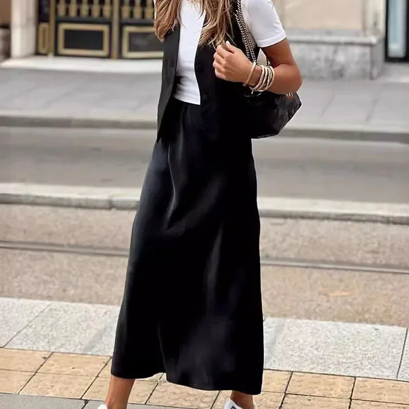 Women Elegant High Waist Satin Skirts 2024 Spring Fashion Solid Draped Hip Fishtail Skirts Summer Casaul Slim Long Party Skirts