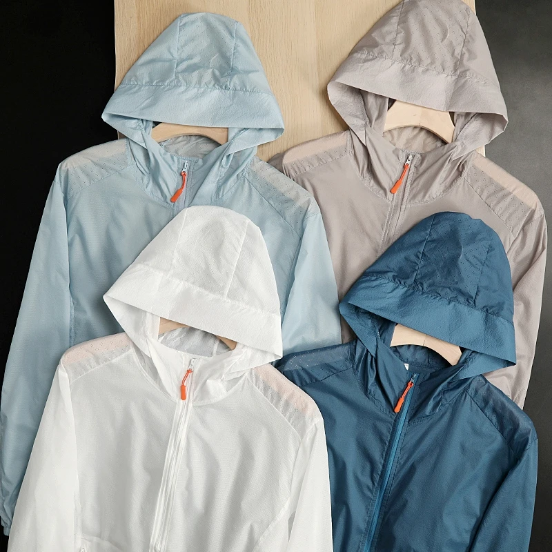 

Мужская летняя куртка Changfeng Island: ультратонкая, дышащая, с УФ-защитой, на молнии, с капюшоном