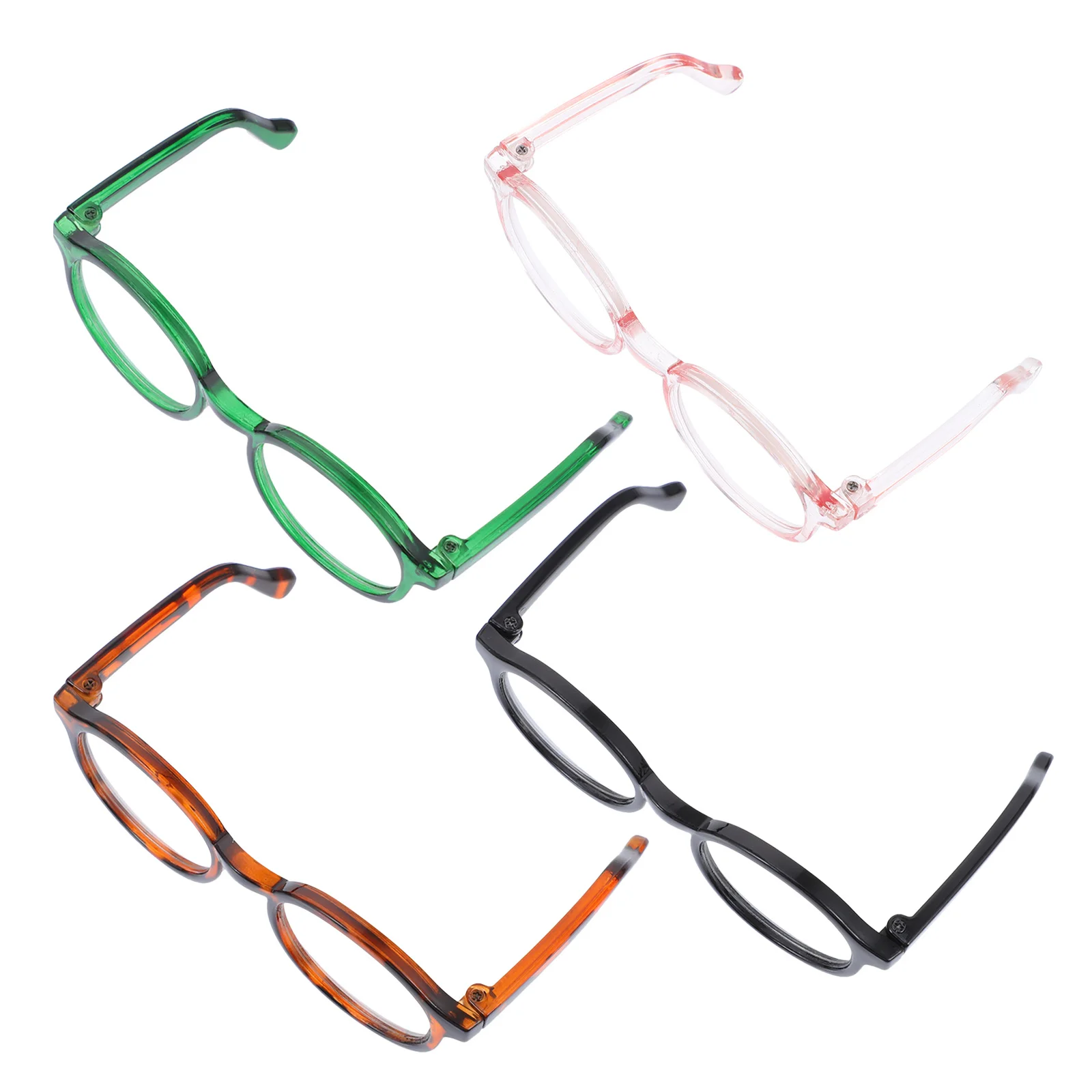 

4Pcs Cat Plastic Glasses Transparent Stylish Lightweight Cosplay Sunglasses Photo Props for Small Pets Dog Goggles