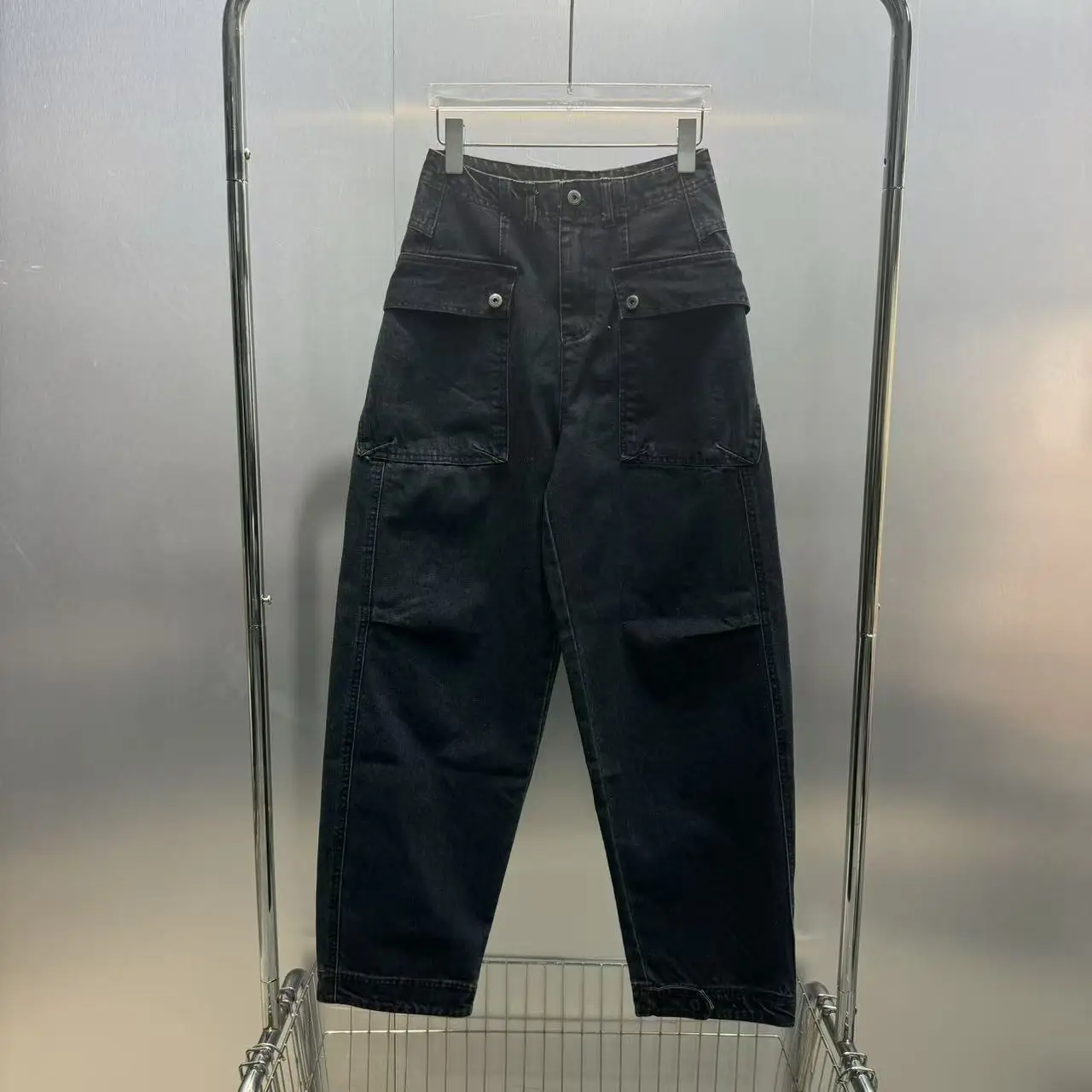

Loose Fit American Workwear Style Jeans Multiple Pockets Personality Baggy Slimming Trousers Trendy Women's Jeans Casual