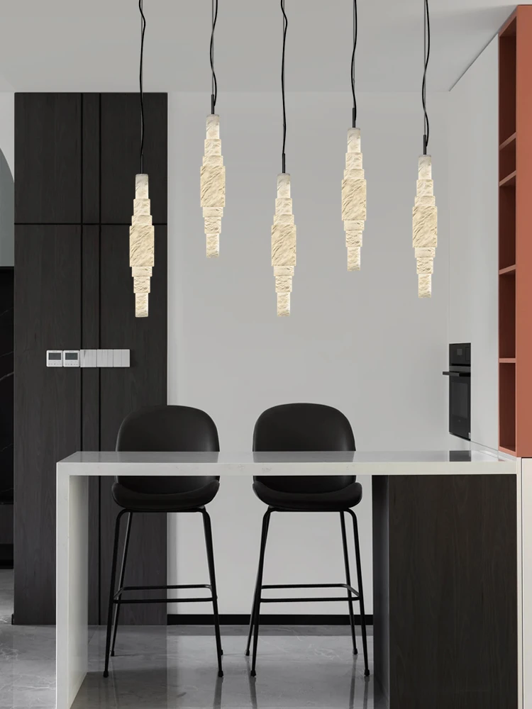 

Artisan-Crafted Marble Chandelier with Natural Stone Veins Durable Low-Maintenance & Easy-Clean Pendant Light For Dinning Room
