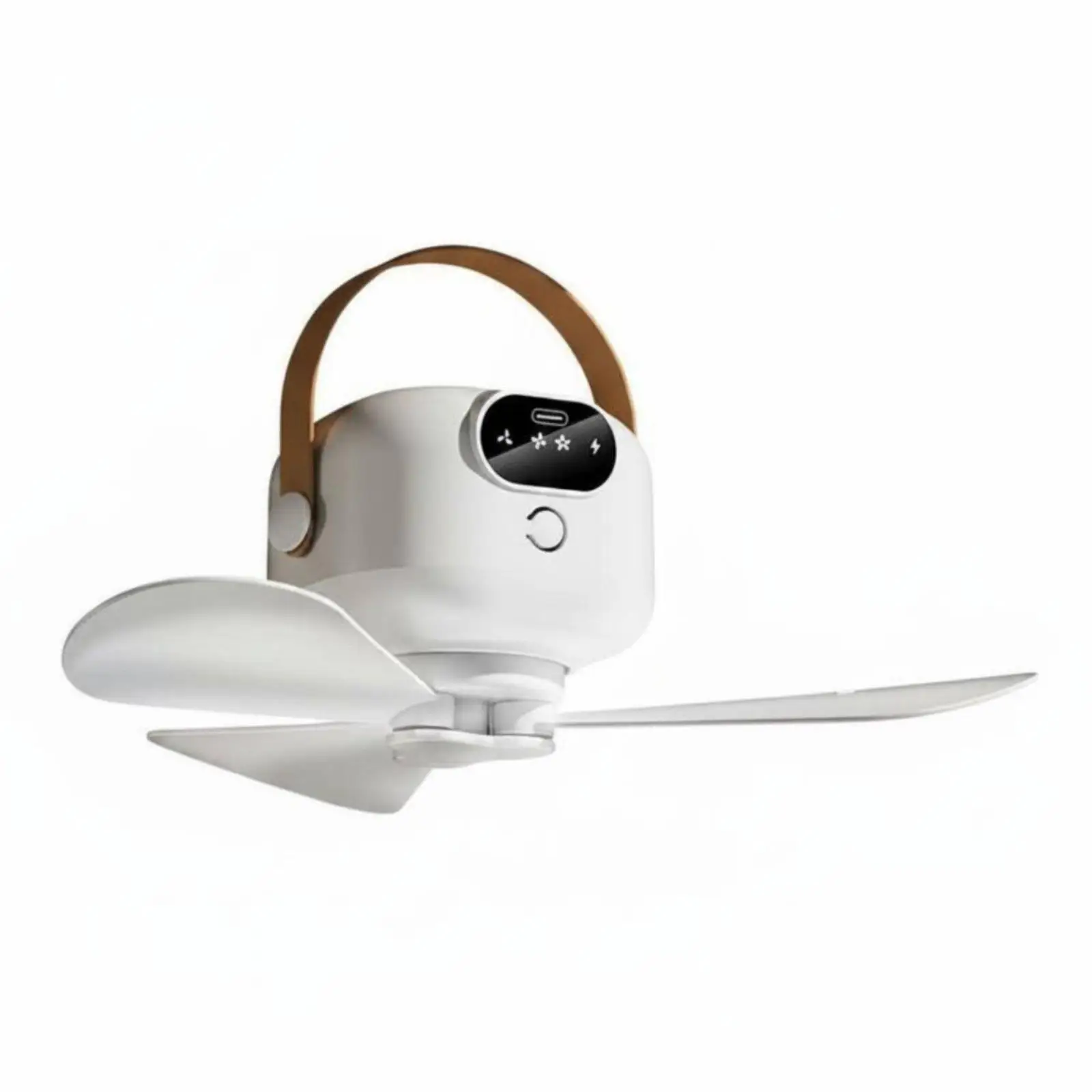 Compact Usb Rechargeable Mini Ceiling Fan Remote Control Air Cooling Fan with Light for Dorm Tent Outdoor