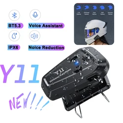 New BT5.3 Motorcycle Helmet Bluetooth Headset Motor Wireless Headphone Multifunction Handsfree Helmet Earphone Waterproof