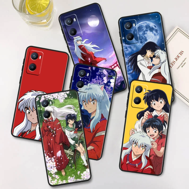 Inuyasha Anime For OPPO Reno 10 9 8 7 6 5 4 2 Z SE Pro Plus Lite Black Silicone Shockproof Phone Case Cover