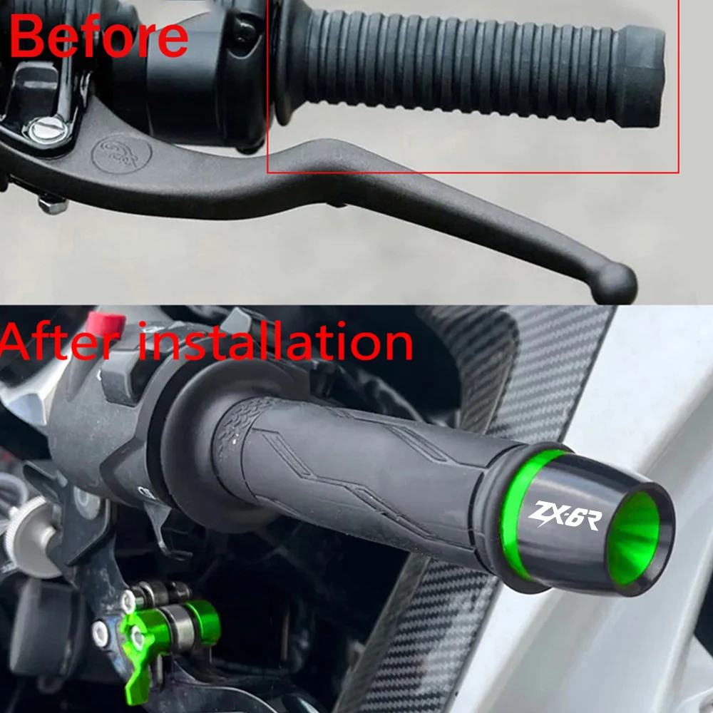 لكاواساكي ZX6R ZX ~ 6R ZX 6R 2000 ~ 2024 2024 2025 2021 2020 دراجة نارية الملحقات المقود القبضات ينتهي مقود غطاء سدادة طرفية