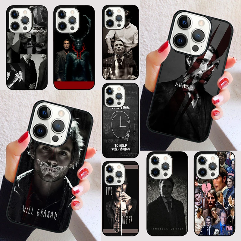 حافظة هاتف من سلسلة هانيبال التلفزيونية لهاتف آيفون 17 اير 16 16e 15 بلس لهاتف أبل 13 11 12 14 برو ماكس غطاء كوكه شل #1