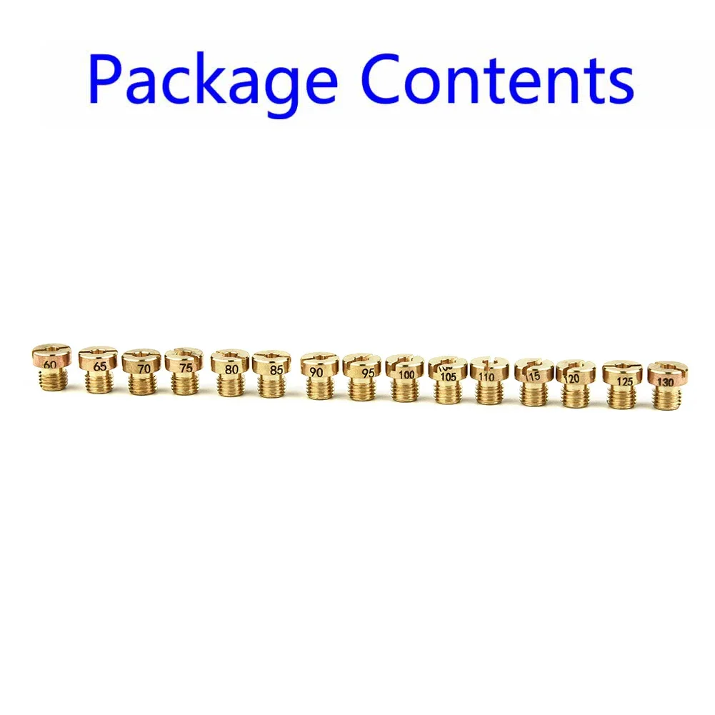 

Hot SalePack Of 15pcs Carburetor Main Jet M6 M5 6mm 5mm Thread For DellOrto BGM Motoforce Carburetor Injector Nozzle Size 60-130