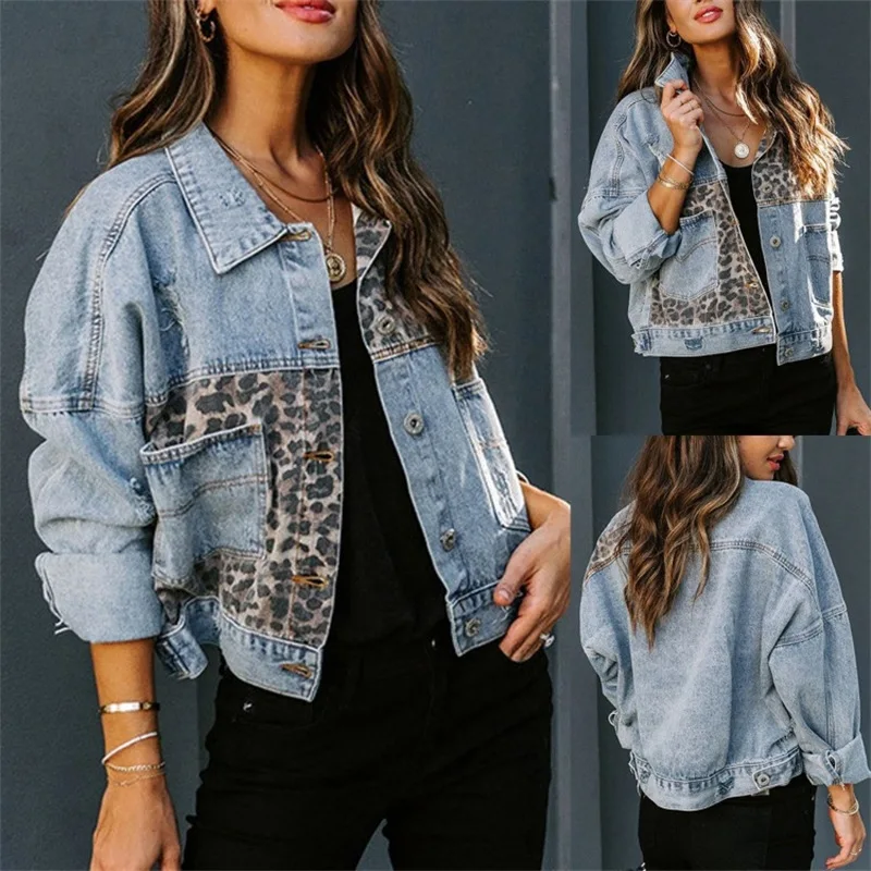 Ropa Para Mujer Women's Denim Jacket with Faux Fur Lining Warm Winter Thickened Coat