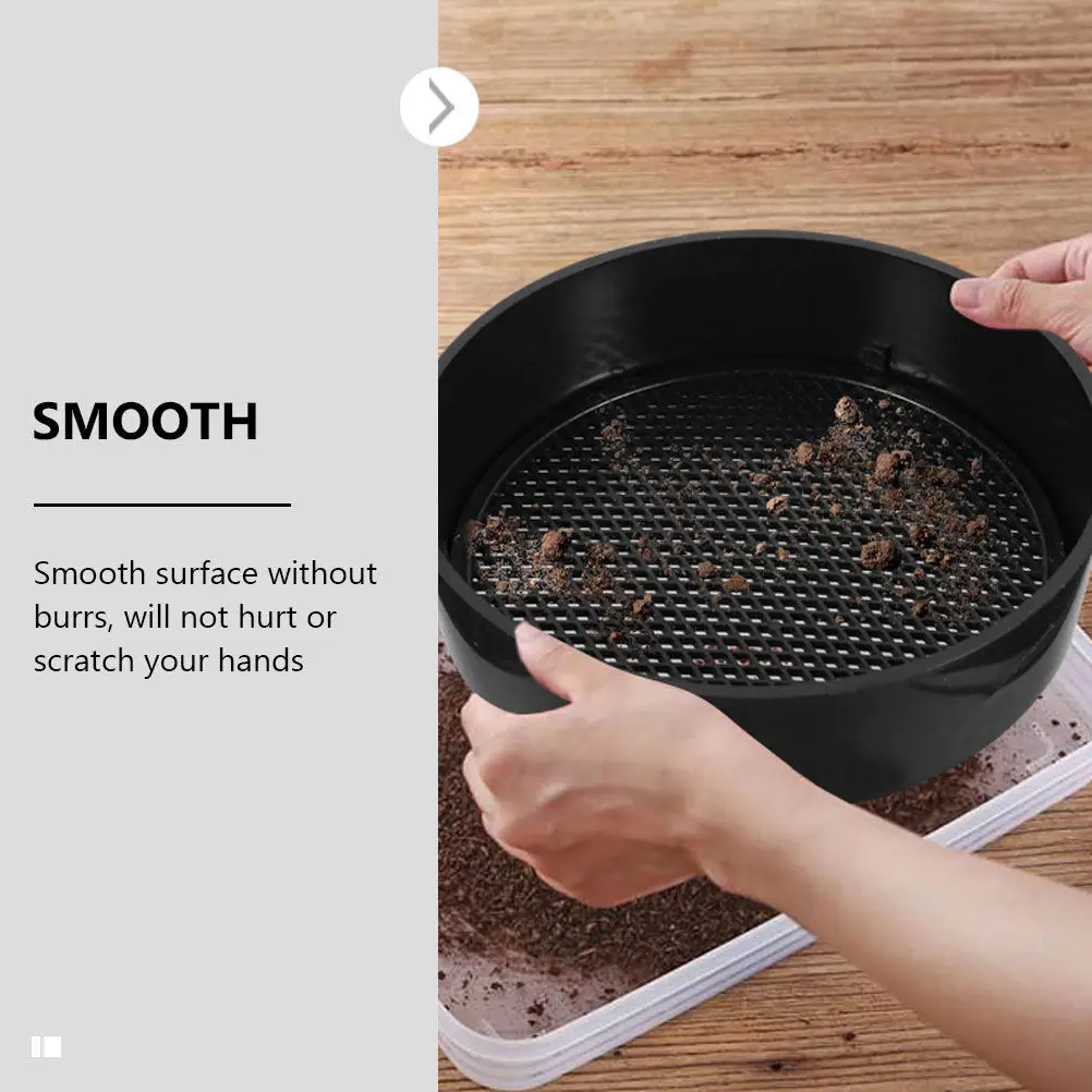 

Набор из 8 пластиковых садовых сит с гладкими краями, с однородной сеткой, для просеивания почвы, песка, камней, компоста, садовые инструменты