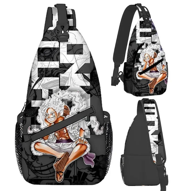 One Piece Men Women Crossbody bag Cartoon Luffy Printed Teenage Diagonal Packages Sports Shoulder Bag Outdoor Travel bags Gift