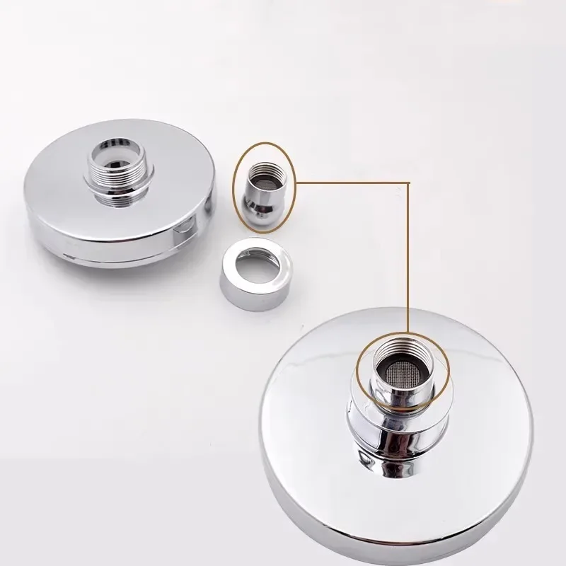 Shower Head Top Spray Connect Joint Stainless steel Universal Ball Joint with washer Rotatable Adapter Kitchen Faucet Fittings
