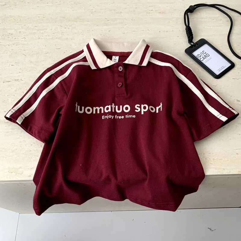 

Children Clothes Boys Summer Shirt Short-sleeved Top 2026 New Style Girls Fashionable Simple Kids Loose Casual T Shirt