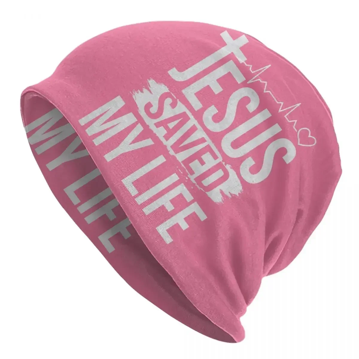 Jesus Saved My Life Bonnet Hats Fashion Knit Hat For Women Men Winter Warm Christ Religion Christian Faith Skullies Beanies Caps