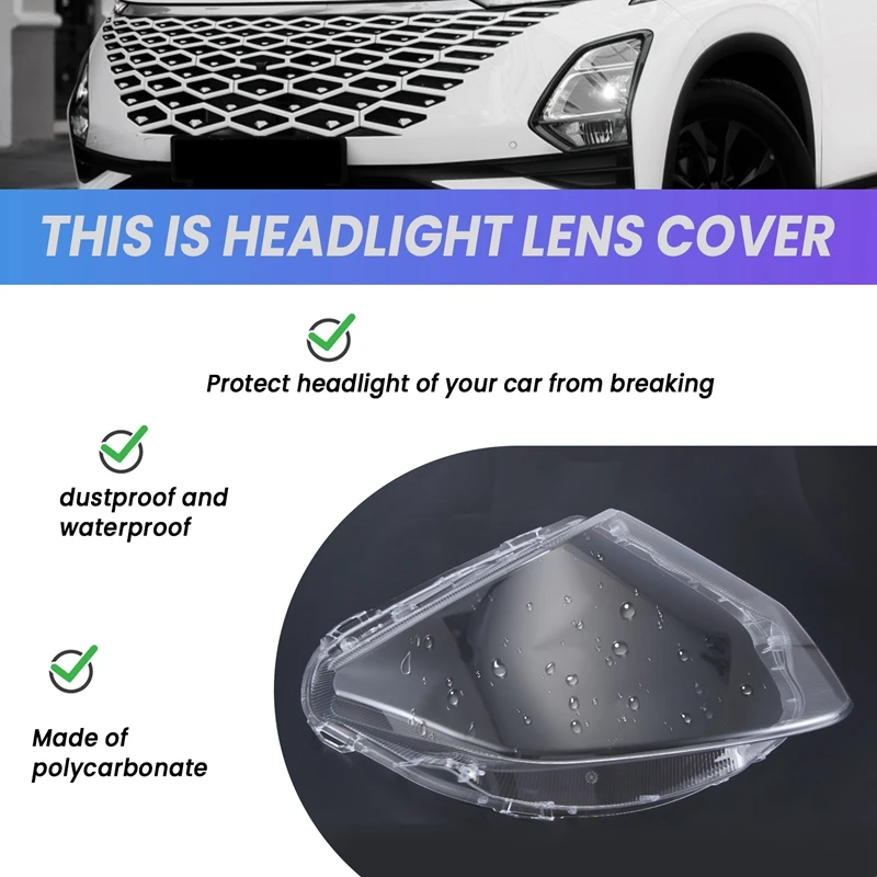 Car Headlight Lens Cover Head Light Lamp Lampshade Front Light Shell For Chery OMODA 5 C5