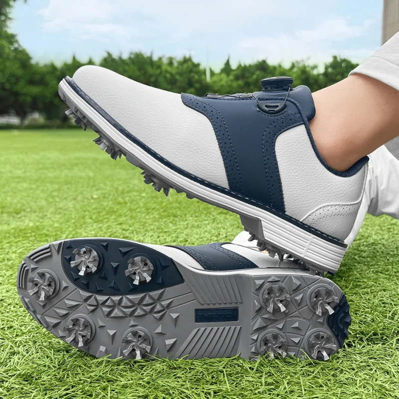 

Мужская обувь для гольфа, профессиональные тренировочные кроссовки для гольфа, удобная нескользящая износостойкая уличная спортивная обувь с вращающейся пряжкой