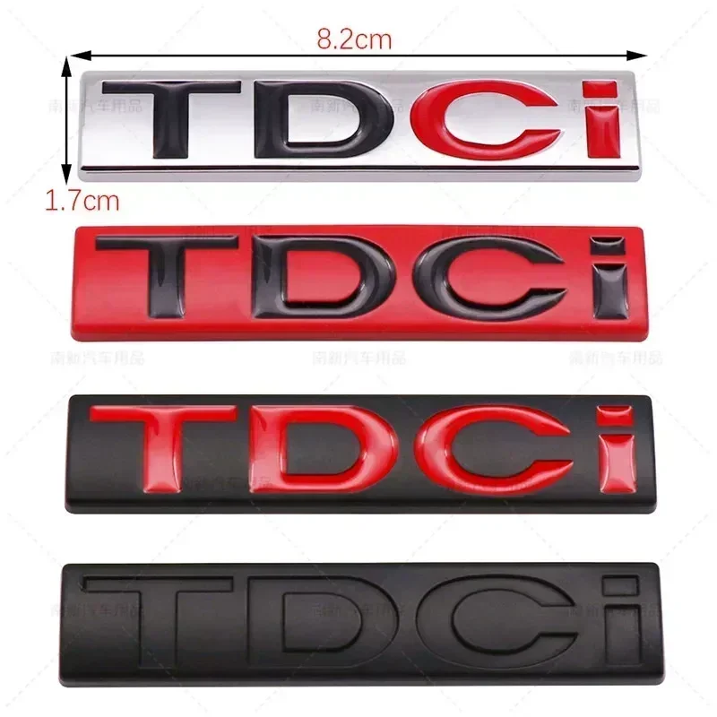 3D Metal TDCI Letters Car Rear Trunk Emblem Badge Sticker Decals For Ford Kuga Explorer Transit Accessories