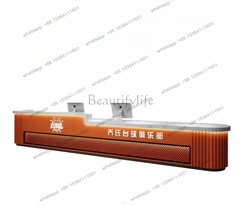 Industrial style billiards hall checkout page e-sports hotel simple reception desk