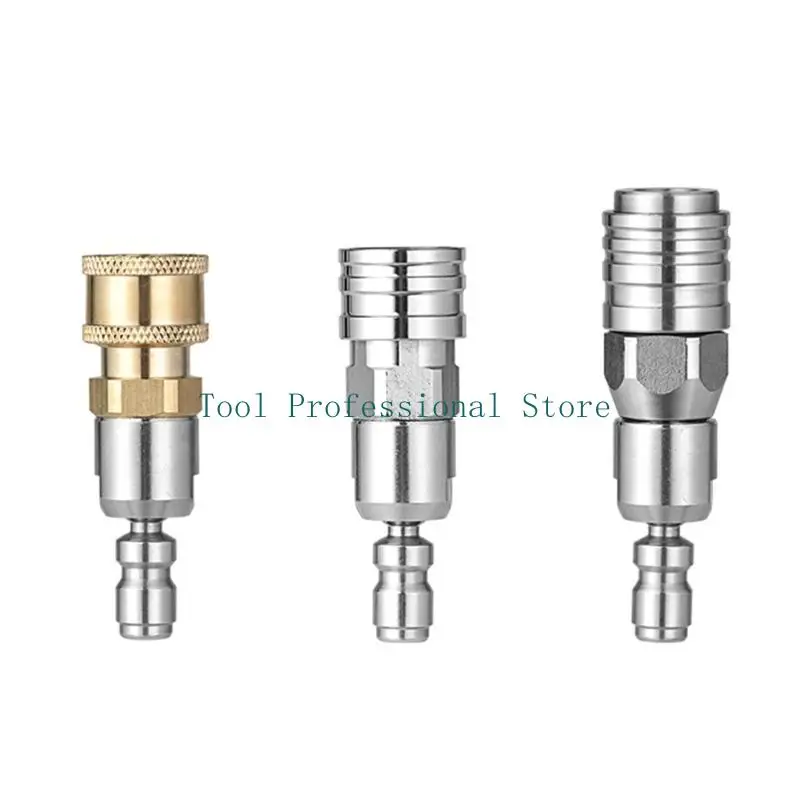 

57QF Adjustable Metal Adapter Versatile 1/4 Inch Quick Coupling for High Pressure Cleaning Suiatble for Car Washing